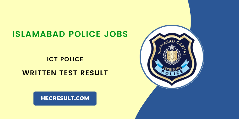 Islamabad Police Written test Result