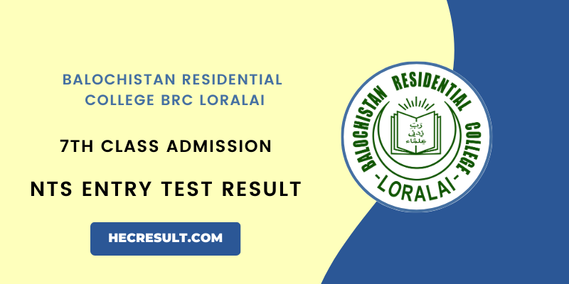 BRC Loralai entry test Result
