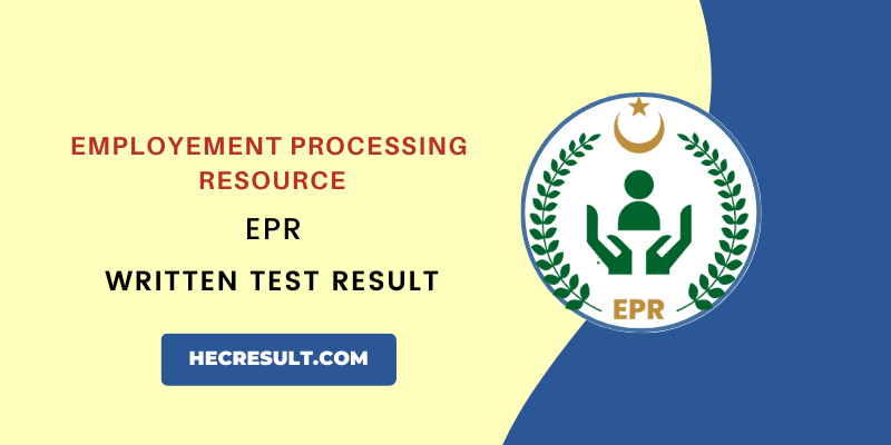 EPR Test Result www.epr.org.pk