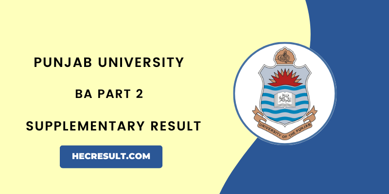 Punjab University BA part 2 Supplementary Result 