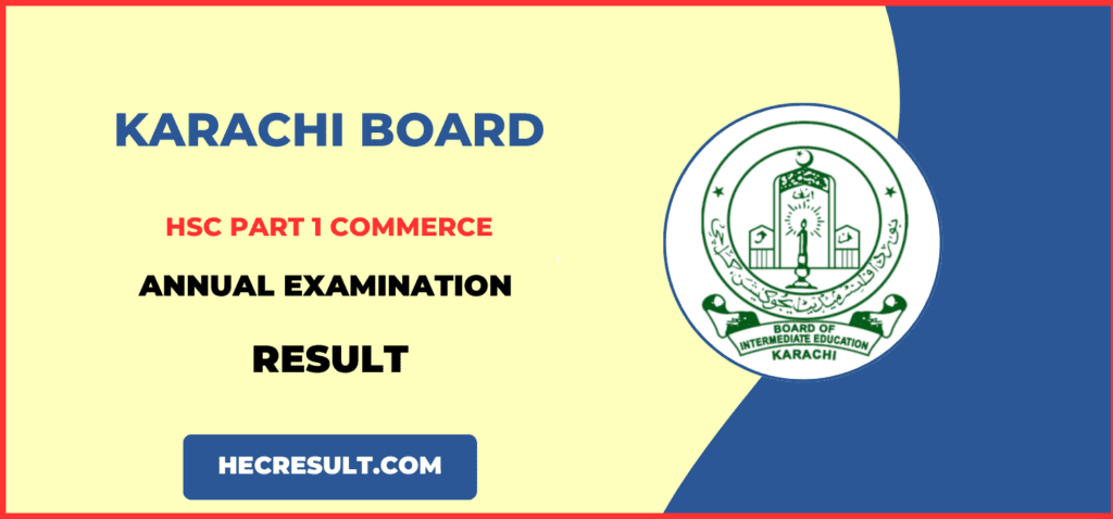 1st Year Commerce Result Karachi Board Sindh