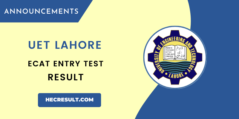 UET ECAT result by name
