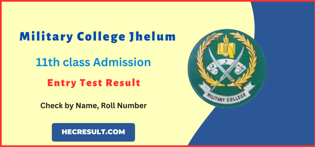 Military College Jhelum Result for 1st year