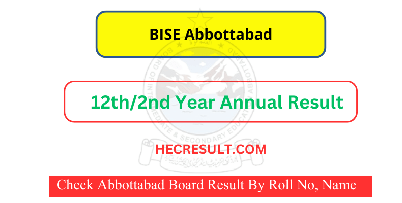 BISE Abbottabad HSSC Result 2023