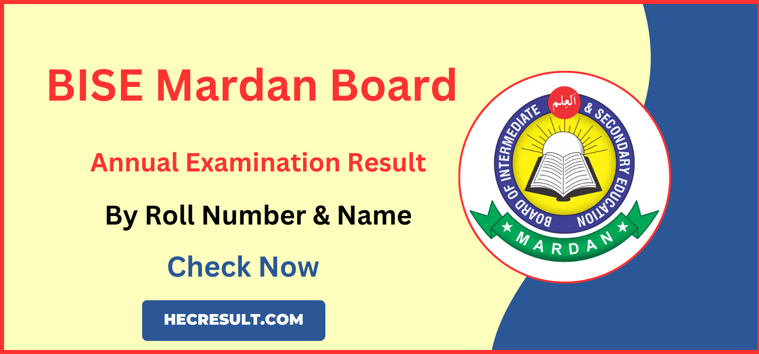 Mardan Board Result by Roll Number 2023 SSC I & II