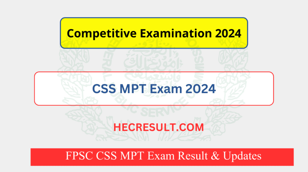 FPSC CSS MPT Result 2023